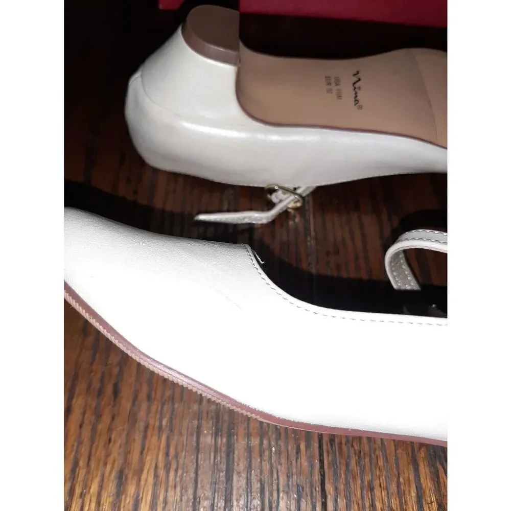 New Girl's Size 1.5M Bone Pearl Nina Seeley Dress Shoes